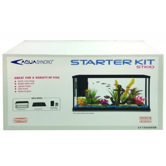AQUARIUIM 37.8L RESUN WITH FILTER & LED LIGHT STK10