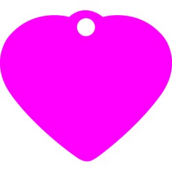 Μικρή Ροζ Ταυτότητα Σκύλου/ Γάτας - Καρδιά
