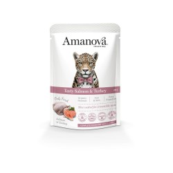 Amanova Φακελάκι Γάτας Salmon & Turkey