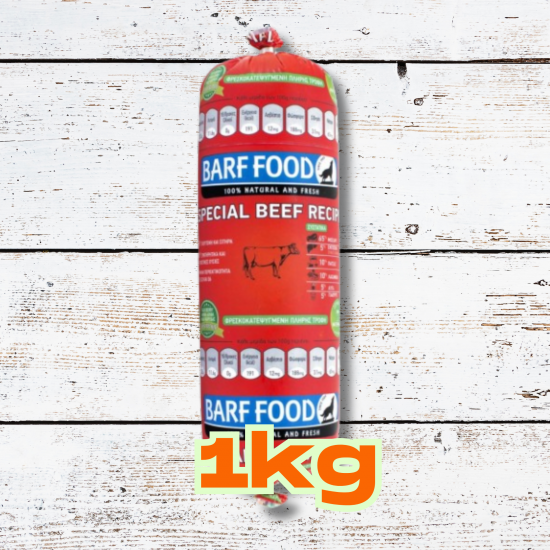 1kg Special Beef Recipe- BARF FOOD Μοσχάρι