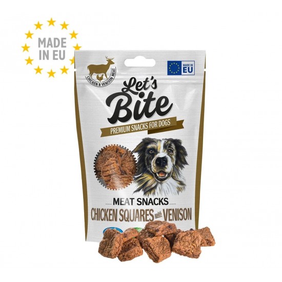 LET'S BITE- Premium Snacks Chicken Squares with Venison 80gr