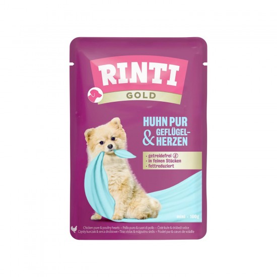 RINTI GOLD CHICKEN PURE & CHICKEN HEARTS 100gr