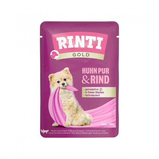RINTI GOLD CHICKEN PURE & BEEF 100gr