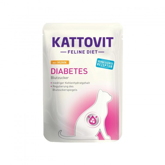 Diabetes Kattovit Κοτόπουλο Υγρή τροφή 85 gr
