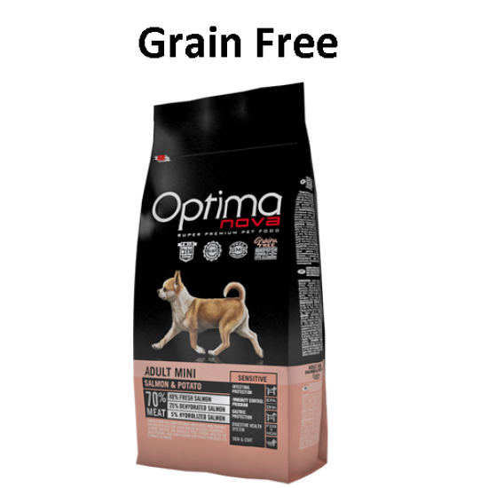 GRAIN FREE OPTIMA NOVA ADULT MINI SENSITIVE- ΣΟΛΟΜΟΣ & ΠΑΤΑΤΑ
