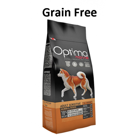 GRAIN FREE OPTIMA NOVA ADULT SENSITIVE- ΣΟΛΟΜΟΣ & ΠΑΤΑΤΑ