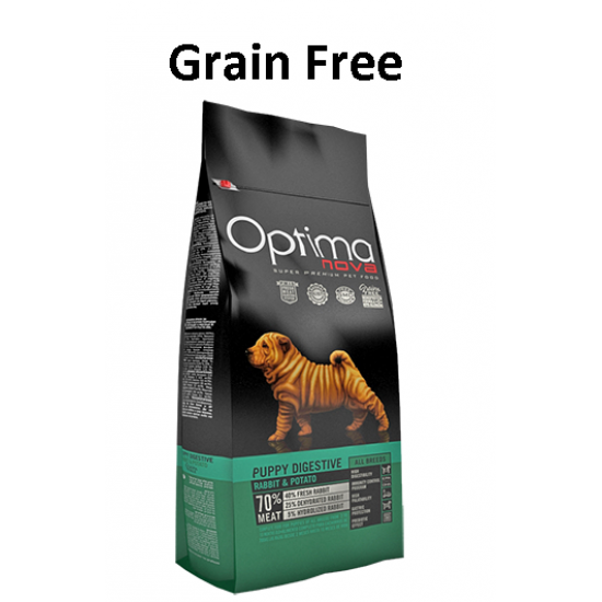 GRAIN FREE OPTIMA NOVA PUPPY DIGESTIVE- ΚΟΥΝΕΛΙ  & ΠΑΤΑΤΑ